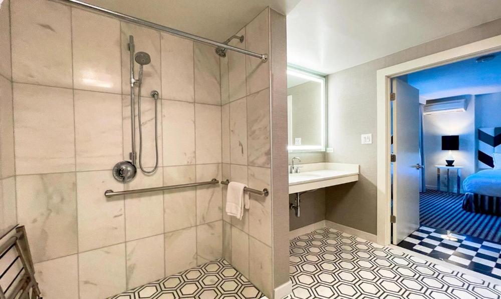 ADA Premier King Suite with Roll-in Shower interior